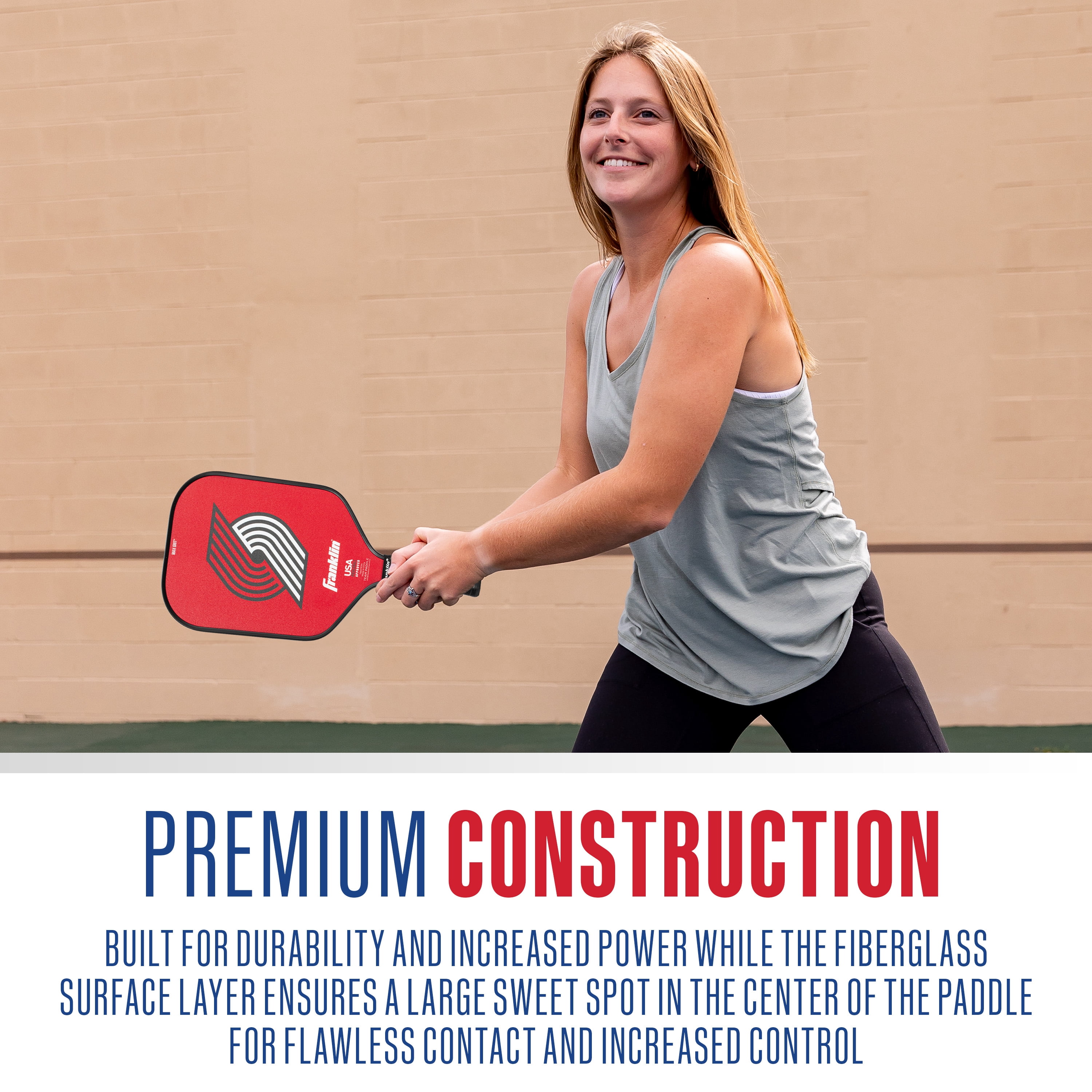 Franklin Sports NBA Portland Trail Blazers Pickleball Paddle - Official NBA Team Pickleball Paddles - USAP (USAPA) Approved Premium Quality Pickleball Paddles - Authentic Team Logos + Colors