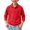 Red, variant on Children 3/4 Sleeve T-Shirt Lapel Collared Button Placket Breathable Pullover Tops for Kids School Sports Daily Wear 14-15Y
