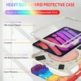 thumbnail image 2 of Case for iPad Mini 7th/6th Generation 8.3 inch 2024/2021, 360 Degree Rotating Hand Grip Shockproof Cover with Shoulder Strap, Colourful Red, 2 of 7