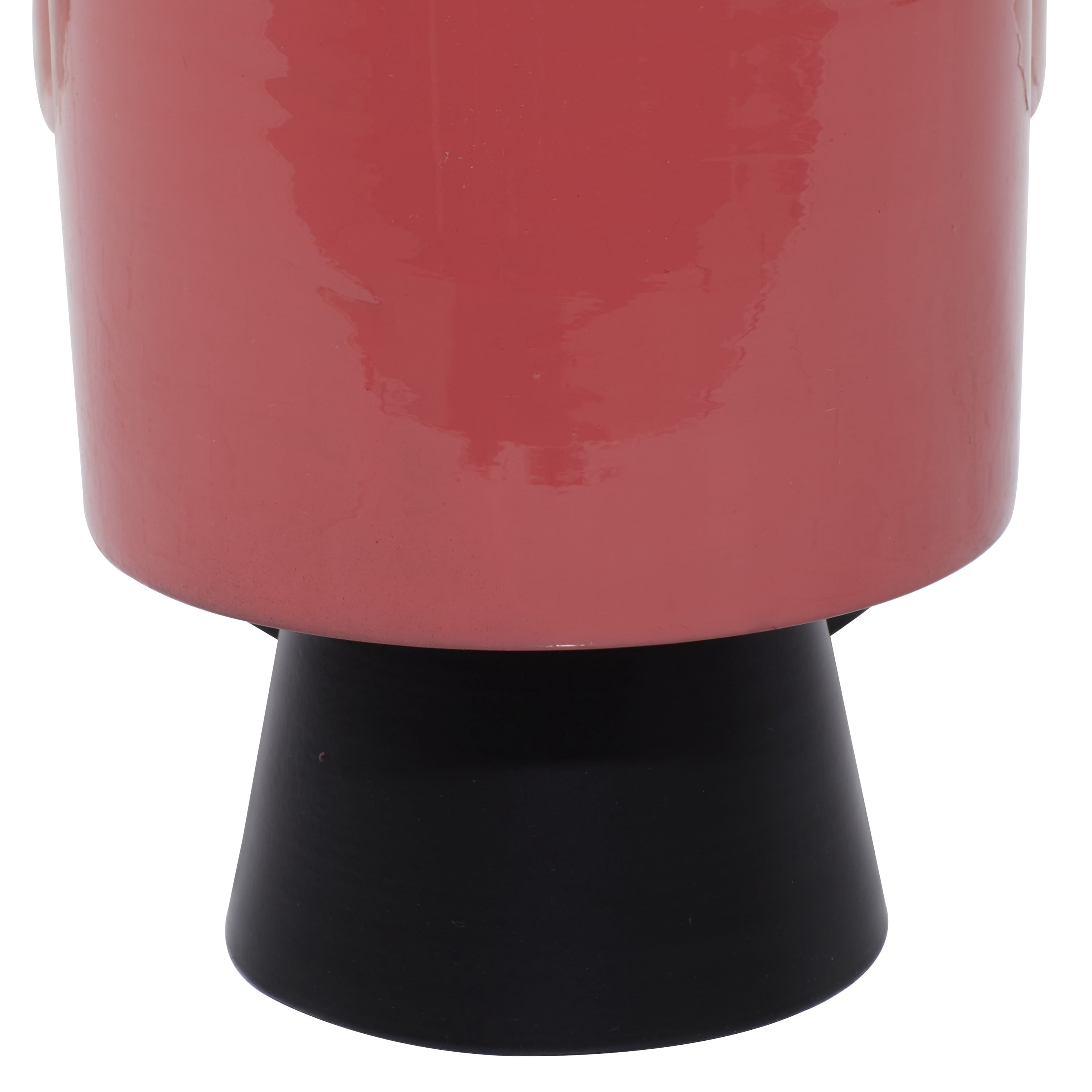 DecMode 14", 11" Red Metal Modern Planter, 1 - Piece