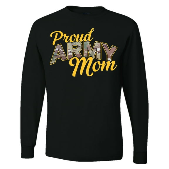 Wild Bobby U.S. Army Proud Mom Men Long Sleeve Shirt