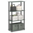 thumbnail image 2 of Furinno FULDA 2-Tier 8-In Width Narrow Bookcase 9.3 x 7.9 x 21.2 White, 2 of 5