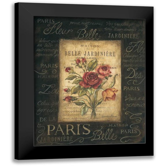 Poloson, Kimberly 12x14 Black Modern Framed Museum Art Print Titled - Bel Bouquet III