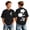 AB148 Black, variant on Tisuna Boys Summer T Shirts Kids Short Sleeve Crew Neck Floral Tops Regular Fit Street Daily Wear Tees For Toddler And Tweens 2-13 Years