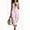 Pink, variant on QUNYINEY Summer Plus Size Dresses for Women Sleeveless A Line Long Sundress V Neck Loose Fit Vacation Beach Solid Dresses