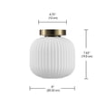 thumbnail image 3 of Globe Electric 1-Light Modern Matte Brass Ceiling Light with Frosted Ribbed Glass Shade, 91005782, 3 of 9