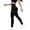 Black, variant on Women's Summer Denim Yoga Long Pants, Solid Butt Lifting Design High Waist Stretch Fitness Trousers Dark Blue S