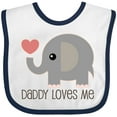 thumbnail image 3 of Inktastic Daddy Loves Me Boys or Girls Baby Bib, 3 of 4