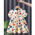 Baby Girl Dresses Girls' Dress Lapel Color Polka Dot Print Thin Girl