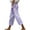 Purple, variant on Buigttklop Capris Pants for Women 2024 Plus Size Women'S Casual Loose Harlan Pants with Drawstring Lace Up Honeybee Festival Pockets Cute Printing Cropped Pants