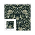 thumbnail image 6 of NextWall Blue & Sage Vintage Bird Ogee Peel and Stick Wallpaper - 20.5 in. W x 18 ft. L Roll, 6 of 6