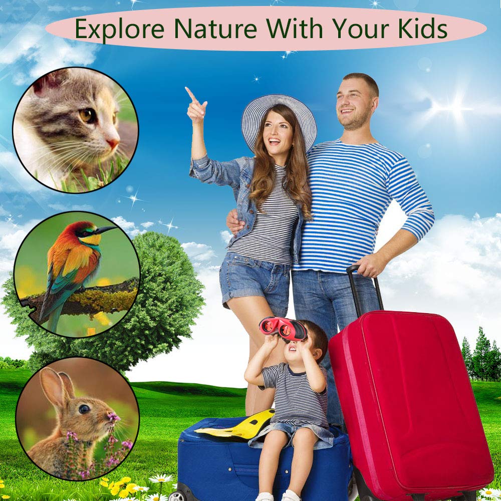 Orange Best Toys for 4-9 Year Old Boys,JRD/&BS WINL Toys Binoculars For Kids,8x21 Compact Telescope Boys Gifts 10 Years Old to Wildife and Theater,Gifts for Girl 8 Year Old