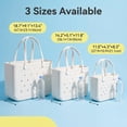thumbnail image 3 of CALLINOX Women's Waterproof EVA Beach Tote Bag 3-Piece Off-White., 3 of 7