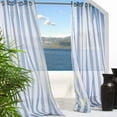 thumbnail image 2 of Commonwealth Outdoor Decor Escape Stripe Voile Grommet Top Window Panel - 54x96" - Khaki, 2 of 2