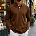 thumbnail image 2 of UDAUDU Mens Polo Shirt Long Sleeve Athletic Breathable Collar Golf Shirt Business Casual Shirt Soft Golf Shirts XL, 2 of 9