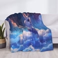 thumbnail image 3 of Yiaed Cloud Cute Rabbit Print Blanket Throw Blanket Soft Cozy Flannel Blanket for Home Bed Sofa Couch Chair-40"x30", 3 of 6
