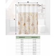 thumbnail image 6 of No Hook Shower Curtain with Snap in Liner, Graffiti Christmas Tree Cotton and Linen Texture Hotel Shower Curtains for Bathroom, Washable Shower Curtain Liner Set with Mesh Top Window, 36"x72", 6 of 6
