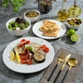 thumbnail image 4 of Gibson Home Gracious Dining Gourmet Expressions 40 Piece Embossed Porcelain Dinnerware Set, 4 of 5