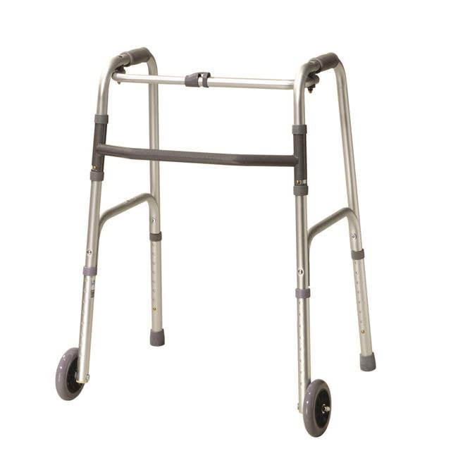5 in. WheelGlides Folding 2Button Walker Adult