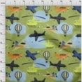 thumbnail image 4 of oneOone Viscose Chiffon Olive Green Fabric Airplane Nursery Kids Diy Clothing Quilting Fabric Print Fabric By Yard 42 Inch Wide, 4 of 6