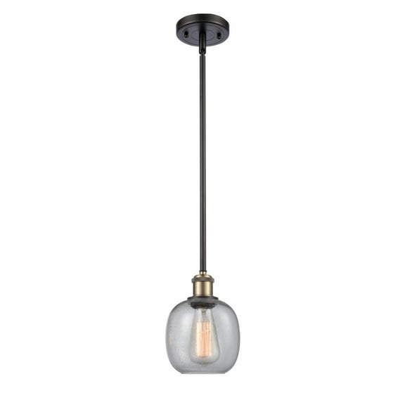 Innovations 516-1S-BAB-G104-LED Belfast 1 Light Pendant part of the Ballston Collection, Black Antique Brass