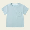 thumbnail image 4 of Akiihool Boys T Shirts Boys Short Shirt Sleeve Crewneck Kids T-Shirts Top Girls Tee (Blue,6-9 Months), 4 of 5