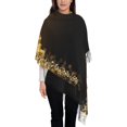 thumbnail image 3 of Sikiie Golden Glitter And Light Shawl Wraps Big Scarf Tassel Fall Winter Thick Scarf Warm Shawl Women Fall Gifts, 3 of 8