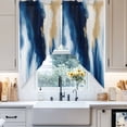 thumbnail image 4 of Abstract Graffiti Swag Curtain Valance for Windows, Beige Blue Geometric Street Art Window Treatments Short Swag Topper for Kitchen Windows Bathroom Bedroom, 28"x36", 4 of 8