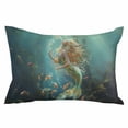 thumbnail image 2 of Coastal Ocean Queen Size Pillow Cover, Pillowcase Protectors with Zipper, Breathable Decorative Throw Pillow Case Cover, Tropical Fish Sea Animals Seaweed Green Pillow Shams for Couch Sofa 20x30Inch, 2 of 8