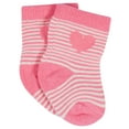 thumbnail image 5 of 12-Pack Baby & Toddler Girls Floral Fox Jersey Crew Wiggle Proof® Socks, 5 of 8