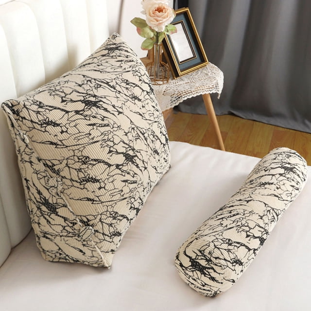 Soft Triangle Cushion For Bed Headboard Comfortable Support Pillow Backrest For Reading Relaxing In Bedroom Head Pillow Four Styles