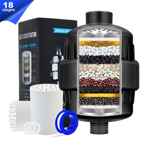 ABLEGRID Shower Filter [18Stage] Universal Shower Head Water Filter