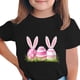 thumbnail image 2 of Blusas y camisas de manga corta con cuello redondo Camiseta estampada de manga corta de Pascua para niños Cuello redondo Manga corta Casual Versátil Para niñas Niños Top de poliéster, 2 of 5