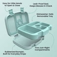 thumbnail image 4 of Bentgo Kids Bento-Style 5-Compartment Leak-Proof Lunch Box - Just-Right Portions for Ages 3 to 7, Durable, Drop-Proof, Dishwasher Safe, BPA-Free & Made with Food-Safe Materials (Seafoam), 4 of 8