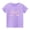 B60 Purple, variant on Infant Kids Girls T Shirt Summer With Bow Print Short Sleeve Crew Neck Lightweight For Everyday Wear Comfortnable Tee Black Size 2-3 Years