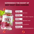 thumbnail image 4 of Healblend Beet Root Gummies 200mg - Nitric Oxide Booster Beets with Iron for Heart Health, Circulation & Healthy Blood Pressure Support, Natural Flavored - 60 Gummy, 4 of 9