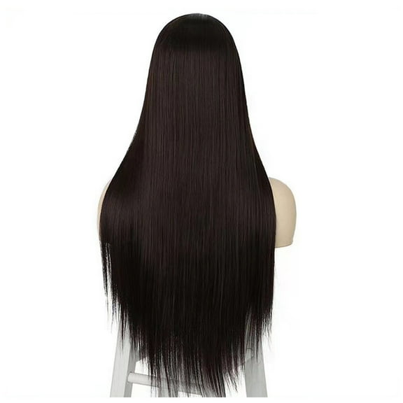TUITOONM Women's Long Straight Wig 27.5" Heat-Resistant Synthetic Hair Natural Look, Adjustable Fit, Easy to Style & Wash