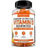 Sheer Strength Labs Vitamin D3 Gummy Supplement for Men and Women, 60 Count