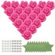 thumbnail image 1 of Uxcell 500pcs Cabezas de Rosa de Espuma 1.4" Flores Artificiales a Granel Sin Tallo con Hojas Perlas Diamantes para Manualidades DIY, Rojo Rosa, 1 of 5