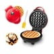 thumbnail image 1 of Waflera Redonda Eléctrica para Waffles Fácil Limpiado Antiadherente Modelo Rojo, 1 of 4