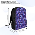 thumbnail image 4 of Cauagu Skull daisy purple Print Backpacks,Travel Daypack Casual Laptop Backpack Bookbag Fits 15 Inch Computer for Men Women, 4 of 8