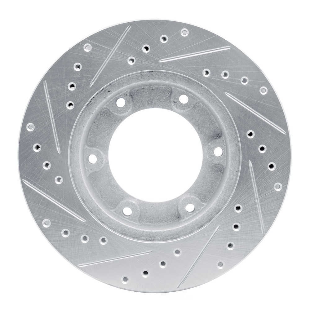 Dynamic Friction Company 631-76110R DFC Brake Rotor - Drilled And Slotted - Silver