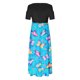 thumbnail image 4 of Vestido de cuello redondo con estampado de hombros descubiertos y manga corta informal de verano para mujer OAVQHLG3B Store  lin121212, 4 of 4