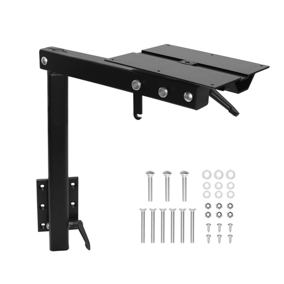 Upgraded 360 Swivel RV Table Leg, Detachable Aluminum Dinette Pedestal Stand for Pontoon, Truck Camper, Trailer Black/White
