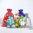 thumbnail image 3 of Cheers.US 13Pcs/Set Holiday Drawstring Gift Bags, Assorted Christmas Foil Gift Wrapping Bags, Christmas Bags, Santa Wrapping Bag with Tags, for Christmas Party Xmas Holiday, 3 of 7