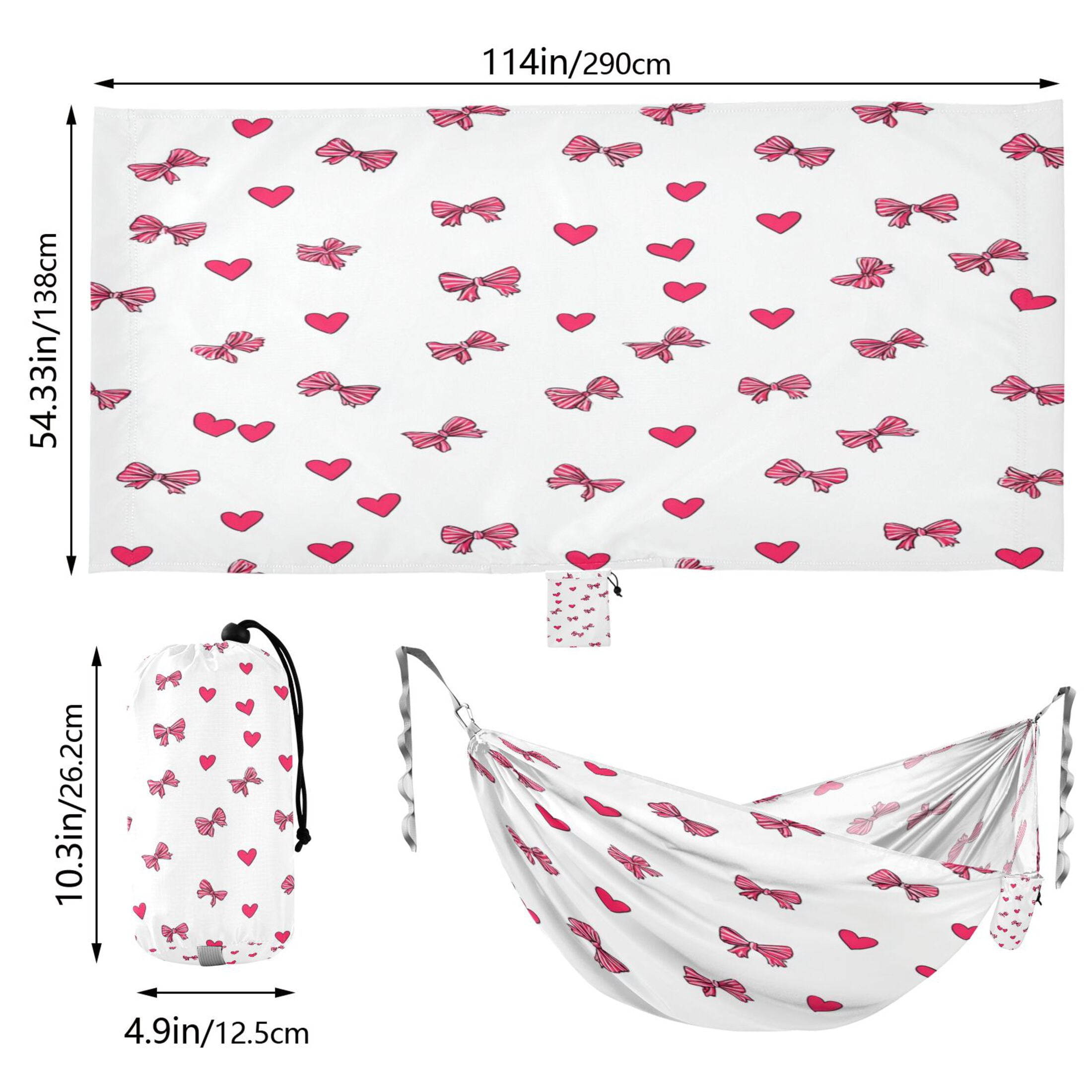 Hammock Camping Hammock Nylon Portable Hammock Travel Camping Hammock Seamless Pattern Pink