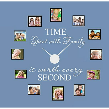 Decal ~ TIME Spent with Family is worth every SECOND #33 WHITE ~ ~ WALL DECAL 17