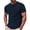 Navy, variant on Domuza Shirt for Men Casual Short Sleeve Classic Knit Textured T-Shirt Summer Round Neck Solid Color Top Khaki XL