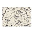 thumbnail image 2 of Bathroom Plush Absorbent Mat Combined U-Shaped Square Pad Bath Mat Fluffy Suitable For Bathroom Toilet Living Room Absorb Water Non-Slip Durable Twig Bird, 2 of 9