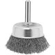 thumbnail image 1 of Stahl-Bohrbürste - 75 mm - Messing-Bohrbürste - Rostschutz-Polierscheibe - 6 mm Schaft, 1 of 5